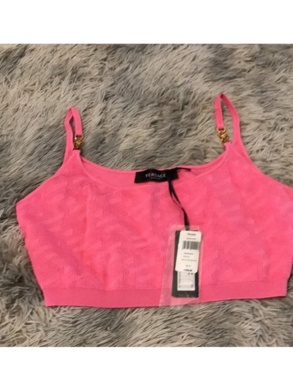 Versace Pink Crop Top 46 - Picture 6 of 7